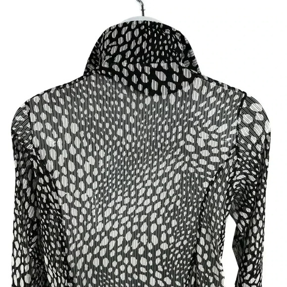 DAMEE Inc Womens M Mesh Sheer Wired Adjustable Double Stand up Collar Jacket Top - Picture 8 of 16